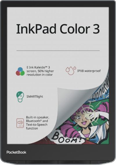 E-Reader, POCKETBOOK, InkPad Color 3, 7.8", 1872x1404, 1xUSB-C, Wireless LAN, Bluetooth, PB743K3-1-WW