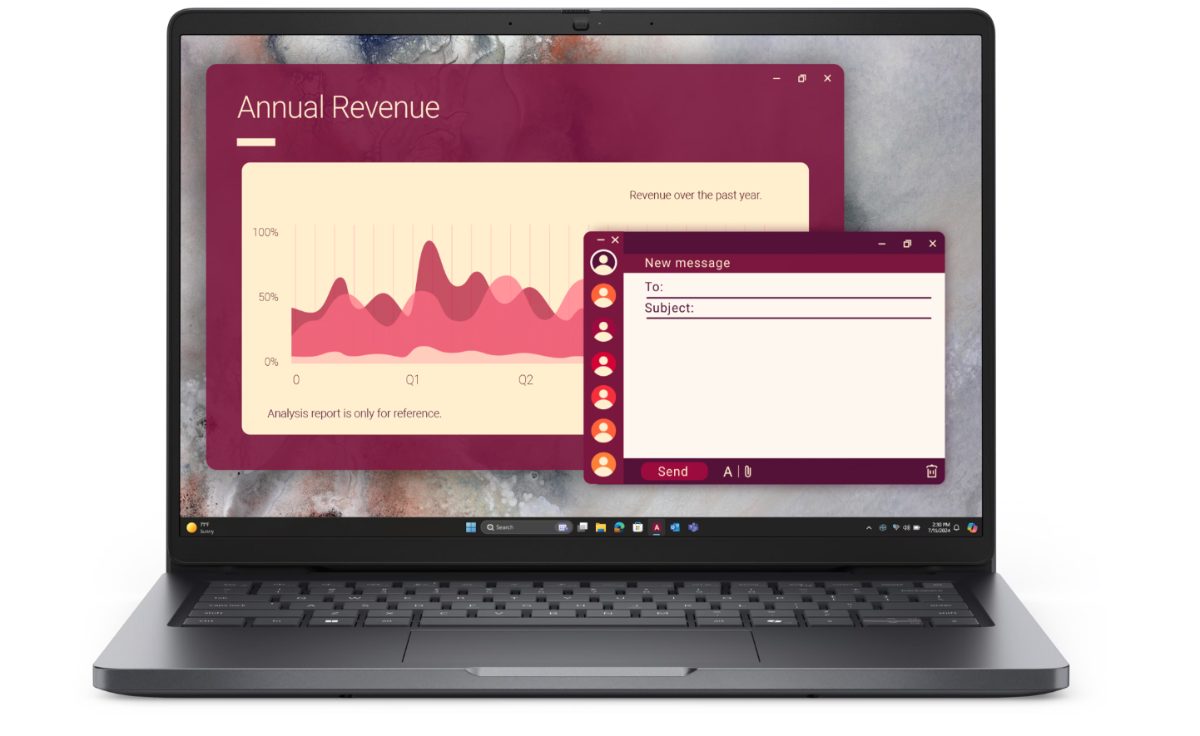 Dell Pro 14 PC14250, Magnetite, 14 ", FHD+, Anti-glare, Intel Core 5, 120U, 16 GB, DDR5, Solid-state drive capacity 512 GB, Intel Graphics, Windows 11 Pro, 802.11ax, Bluetooth version 5.3, Keyboard language English, Keyboard backlit, Warranty 36 month(s), Battery warranty 12 month(s)