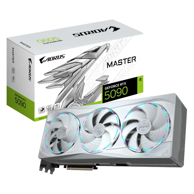 Gigabyte AORUS GeForce RTX 5090 MASTER ICE 32G | NVIDIA | 32 GB | GeForce RTX 5090 | GDDR7 | HDMI ports quantity 1 | PCI-E 5.0