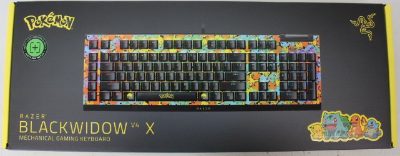 Razer BlackWidow V4 X, Mechanical Gaming Keyboard, Wired, US, Green Mechanical Switches, Pokémon Edition, DEMO