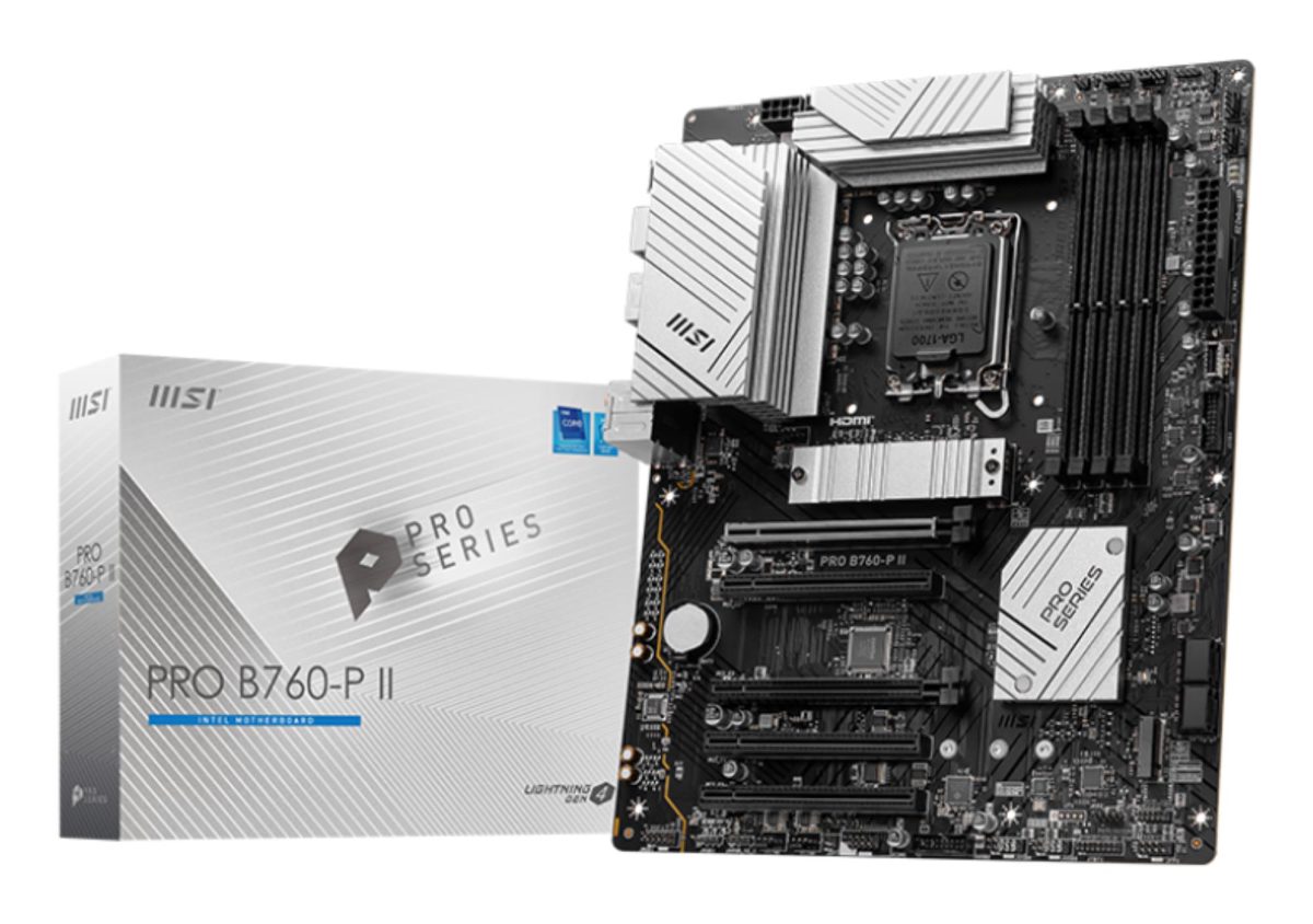 PRO B760-P II, Processor family Intel, Processor socket LGA1700, DDR5, Number of SATA connectors 4