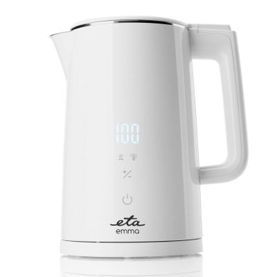 Kettle, ETA559590010 Emma, Electric, 2200 W, 1.5 L, Stainless steel, 360° rotational base, White