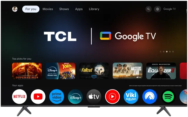 TCL 4K QLED TV | 75T8C | 75 | Smart TV | Google TV | Black