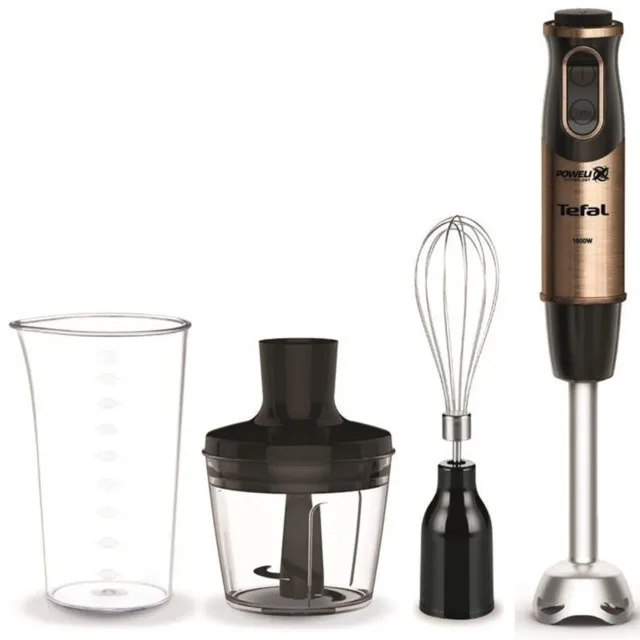 TEFAL rokas blenderis QUICKCHEF 3IN1, 1000W, melns/vara