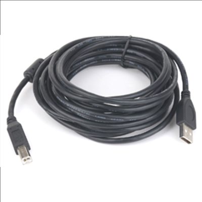 USB 2.0 A-plug B-plug 3 m (10 ft) cable with ferrite core, Cablexpert