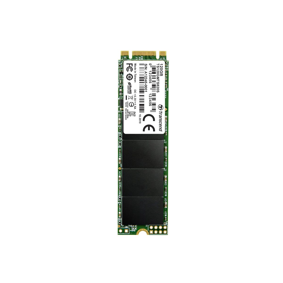 SSD, TRANSCEND, 2TB, PCIe Gen3, NVMe, NAND flash technology 3D NAND, Write speed 2900 MBytes/sec, Read speed 3500 MBytes/sec, Form Factor M.2, TBW 4400 TB, MTBF 200000 hours, TS2TMTE220S