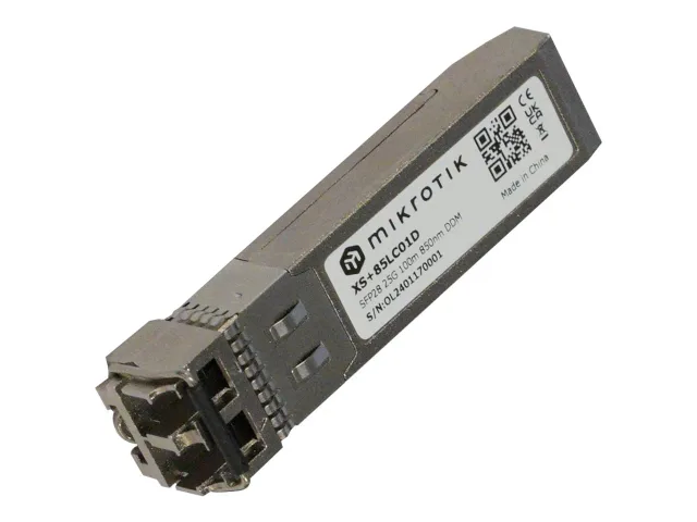 MikroTik SFP28 Module | XS+85LC01D | Dual LC UPC | 10000/25000 Mbit/s | Maximum transfer distance 100 m