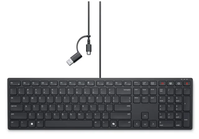 Dell | KB525C | Keyboard | Wired | Russian | Black