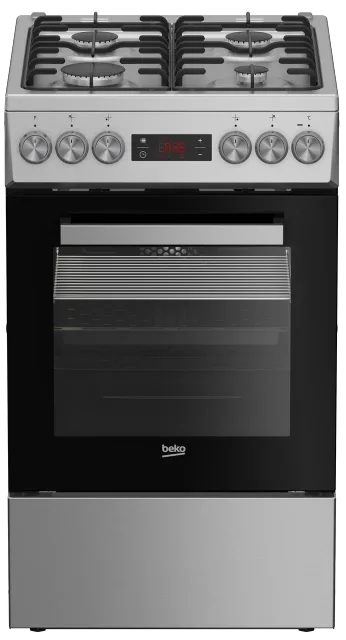 BEKO Cooker | FSM52321DXDT | Hob type Gas | Oven type Electric | Stainless Steel | Width 50 cm | Grilling | Depth 60 cm | 60 L
