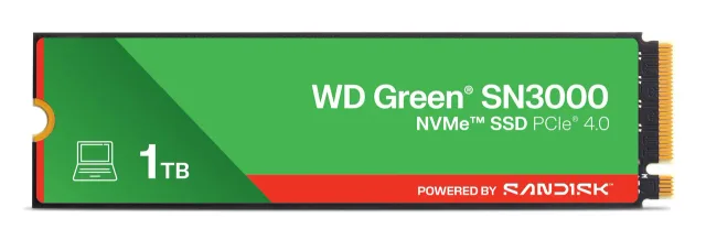 SSD|SANDISK|150xTBW rating|MTBF 1.75 h|NVMe Yes|PCI Express 4.0|M.2|1000 GB|POWERED BY SANDISK|Green|WDS100T4G0E