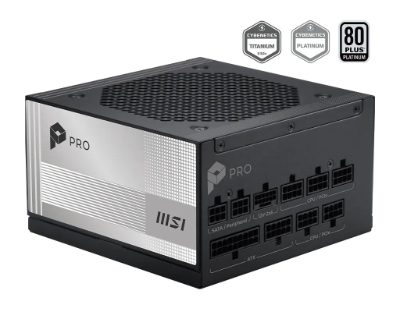 Power Supply, MSI, PRO A1000PL PCIE5, ATX, PC, 100 - 240 V, 1000 W, PROA1000PLPCIE5