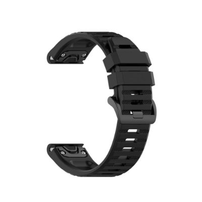 Silicone Strap for Garmin QuickFit 22mm, Black