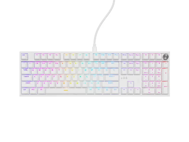 Genesis Thor 404 | Mechanical Gaming Keyboard | Wired | US | Gateron Yellow Pro | White