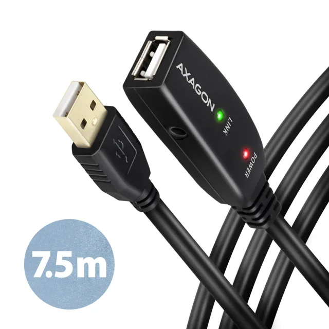 AXAGON | Active extension cable, 7.5 m | ADR-207 | USB Type-A to USB Type-A