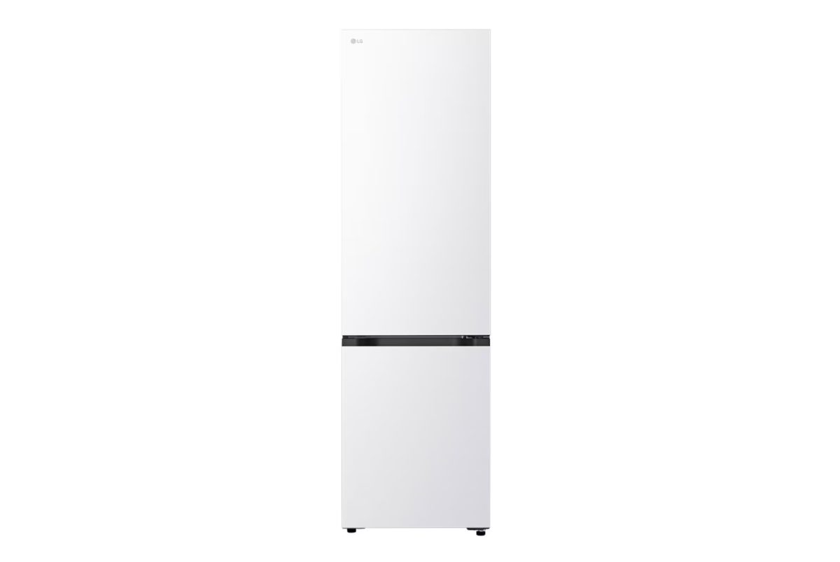 LG Refrigerator, GBBS322CSW, Energy efficiency class C, Free standing, Combi, Height 203 cm, Fridge net capacity 262 L, Freezer net capacity 113 L, Display, 34 dB, White