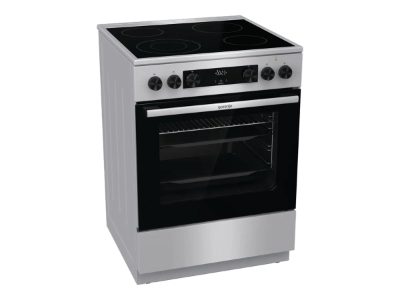 Gorenje GECS6C70XC, Cooker, Hob type Ceramic, Oven type Electric, Stainless steel, Width 60 cm, Grilling, Depth 60 cm, 71 L