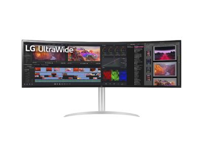 LCD Monitor, LG, 49WQ95C-W, 49", Curved, Panel IPS, 5120x1440, 32:9, Matte, 5 ms, Speakers, Swivel, Height adjustable, Tilt