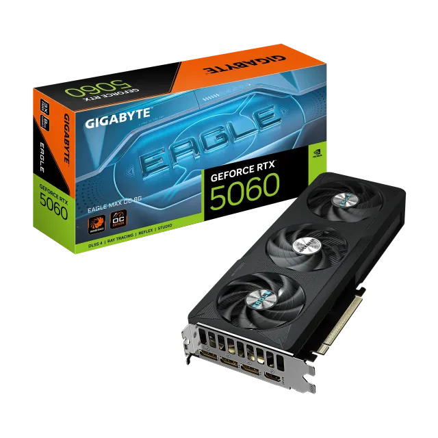 Gigabyte GeForce RTX 5060 EAGLE MAX OC 8G | NVIDIA | 8 GB | GeForce RTX 5060 | GDDR7 | HDMI ports quantity 1 | PCI-E 5.0