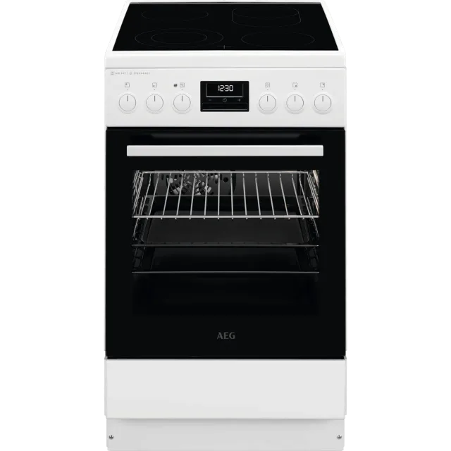 AEG keramiskā plīts, Steambake 6000. sērijas, balta