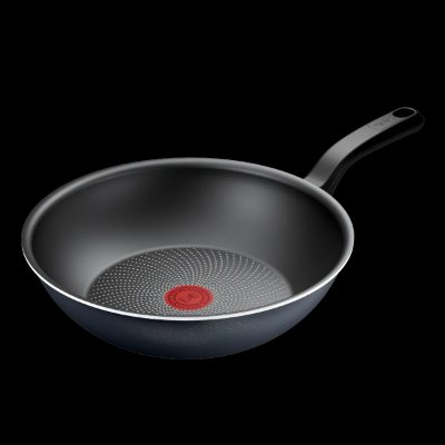 TEFAL Pan, H0561942, Wok, Diameter 28 cm, Suitable for induction hob, Fixed handle, Black