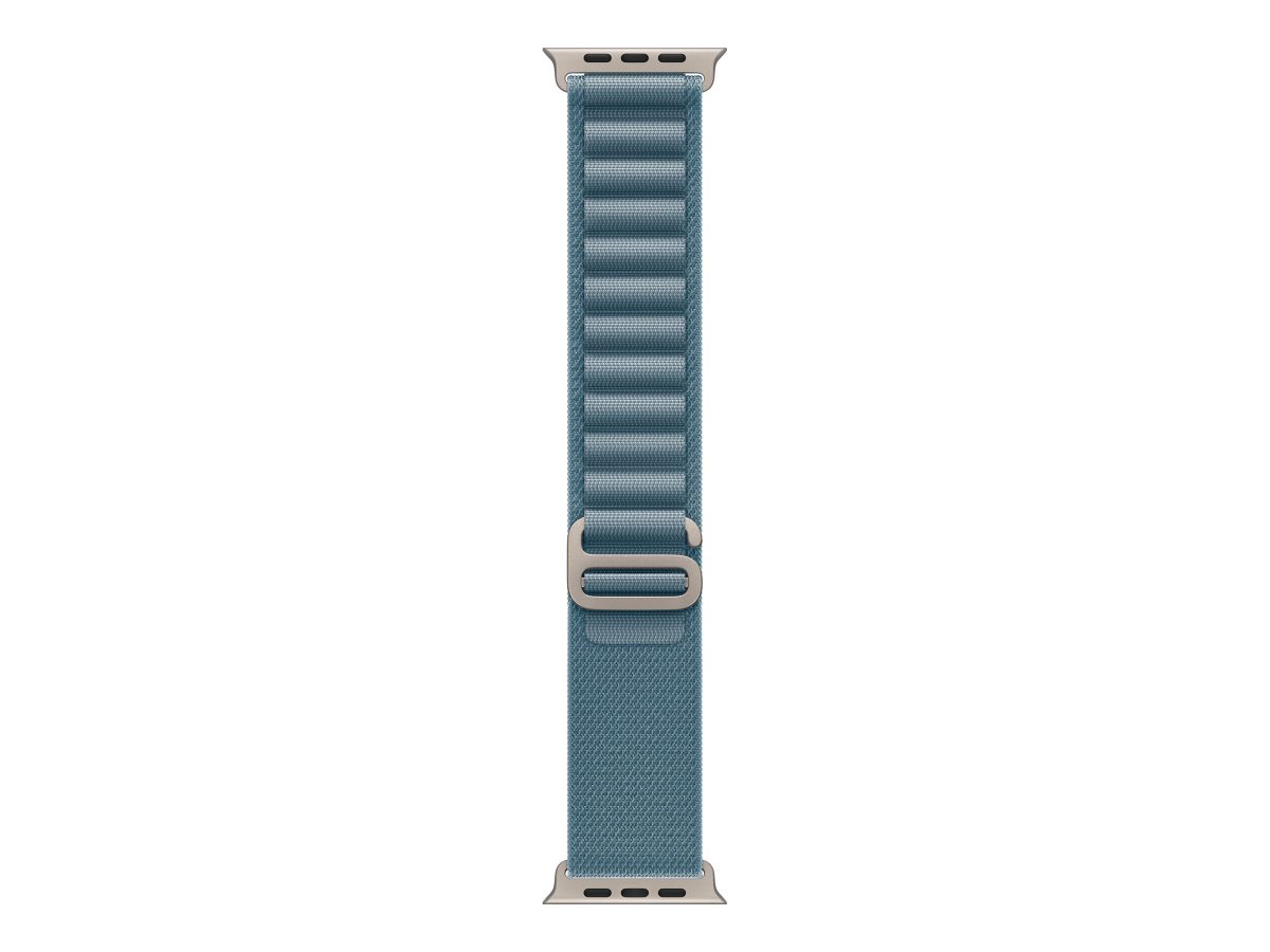 Apple 49mm Light Blue Alpine Loop - Medium - Natural Titanium Finish, Apple