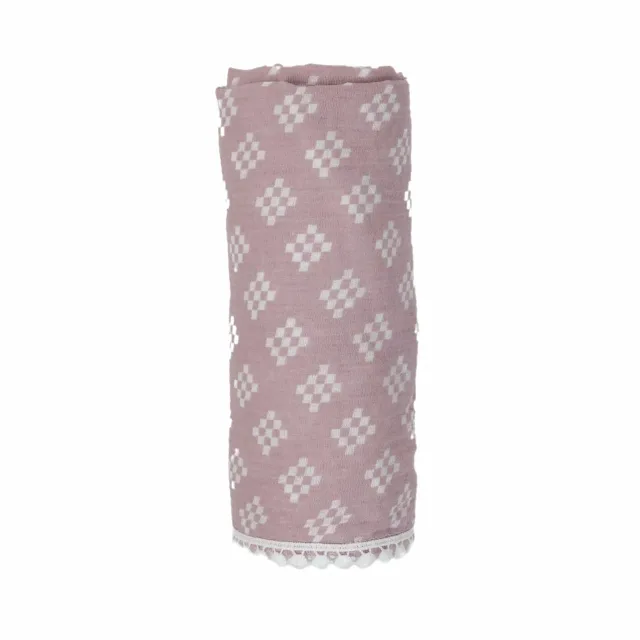 Lodger Swaddle Tribe Muslin kokvilnas autiņš, 120x120 cm, Rose