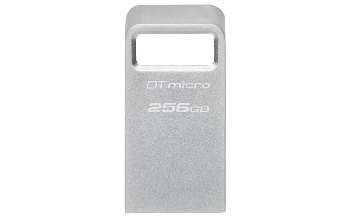 USB 3.2 Flash Drive, DataTraveler micro, 256 GB, USB Type-A, Silver