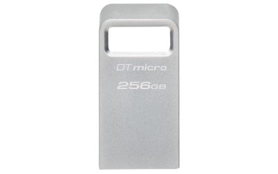 USB 3.2 Flash Drive, DataTraveler micro, 256 GB, USB Type-A, Silver
