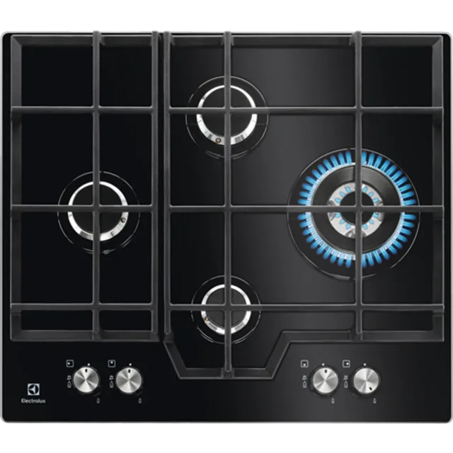 Electrolux stikla gāzes plīts virsma, iebūv., 60cm