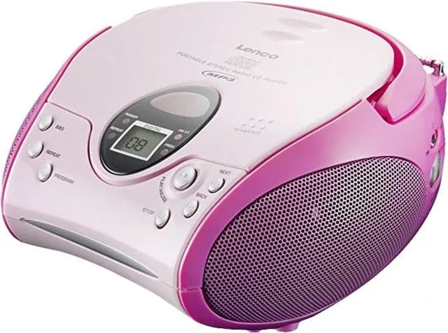 Lenco CD magnetola, rozā
