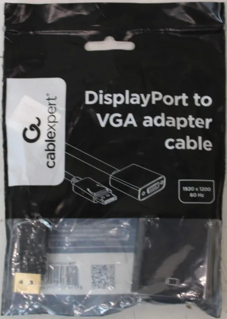 SALE OUT. Gembird DisplayPort to VGA adapter cable Black | Gembird Adapter cable | DisplayPort | VGA | DAMAGED PACKAGING