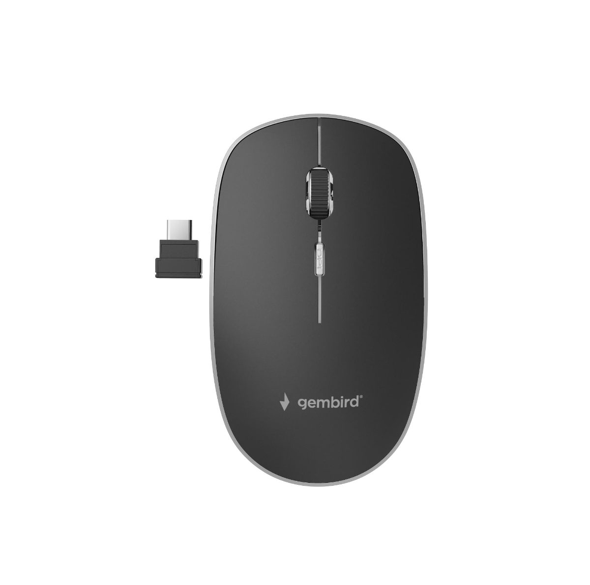 Silent Optical Mouse, MUSW-4BSC-01, Wireless, USB-C, Black
