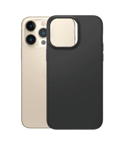 Biodegradable Case, Back protection, Apple, iPhone 14 Pro Max, Bio-based plastic, Black, Wireless charging compatible; Military Grade Standard; 100% compostable