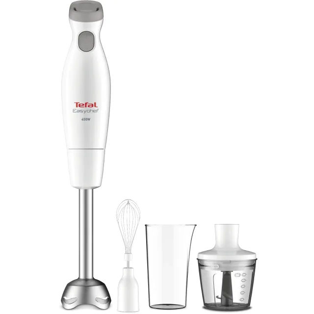 TEFAL Rokas blenderis Tefal Easychef 3in1, 450W, balts/nerūsējošais tērauds