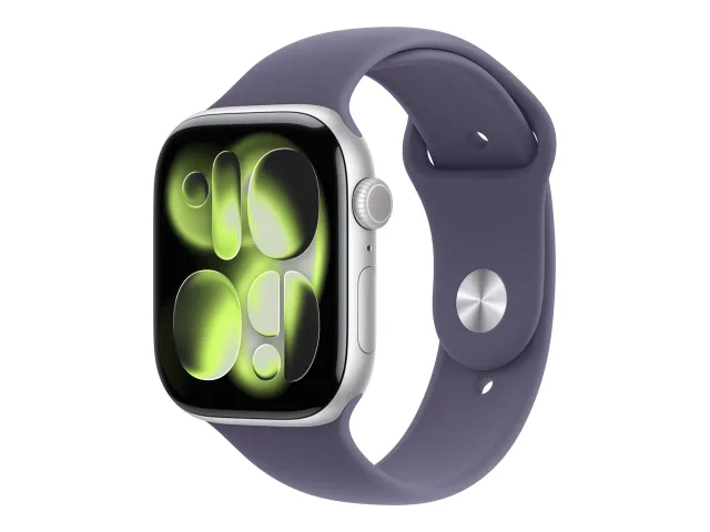 Apple Watch Series 11 GPS 46mm Silver Aluminium Case with Purple Fog Sport Band - M/L | Apple