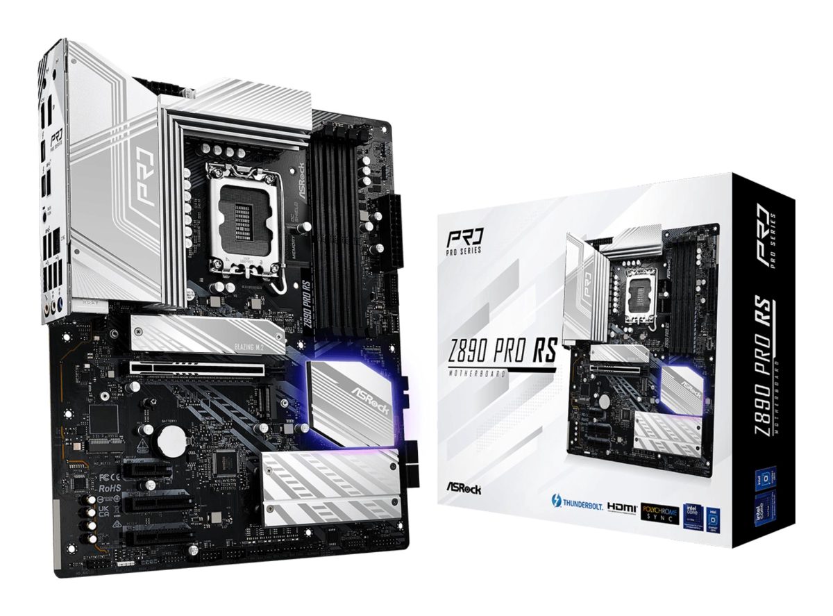 Mainboard, ASROCK, Intel Z890, LGA1851, ATX, Memory DDR5, Memory slots 4, 1xPCI-Express 4.0 1x, 2xPCI-Express 4.0 4x, 1xPCI-Express 5.0 16x, 1xM.2, 1xHDMI, 1xDisplayPort, 4xUSB 2.0, 2xUSB 3.1, 1xUSB 3.2, 2xUSB-C w/Thunderbolt, 1xRJ45, 3xAudio port, Z890PRORS