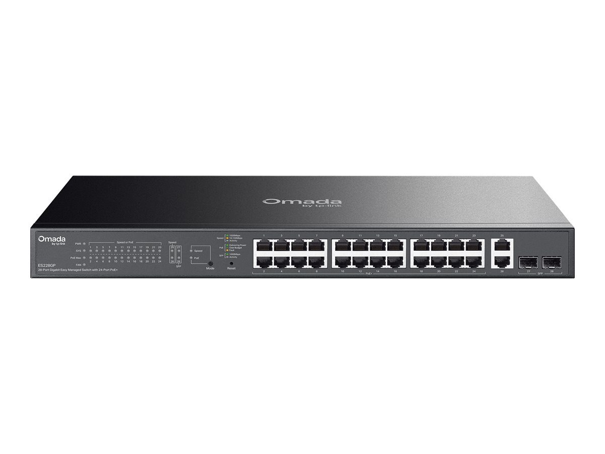TP-Link Omada 28-Port Gigabit Easy Managed Switch with 24-Port PoE+, TP-LINK