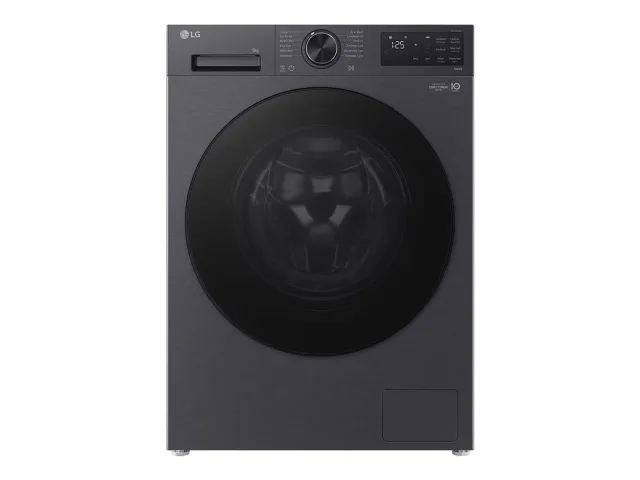 LG Washing machine | F2X50S9TBB | Energy efficiency class A | Front loading | Washing capacity 9 kg | 1200 RPM | Depth 48 cm | Width 60 cm | Display | LED | Steam function | Direct drive | Wi-Fi | Matte Black