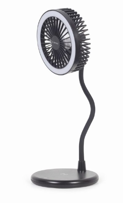TA-WPC10-LEDFAN-01 Desktop Fan With Lamp And Wireless Charger, N/A, Phone or tablet with built-in Qi wireless charging