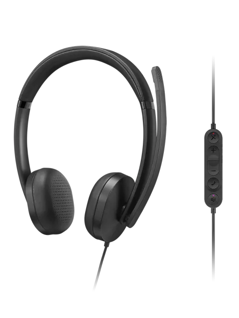 Lenovo Wired VoIP Headset 5000 (Teams) | Built-in microphone | USB Type-A, USB Type-C | Black