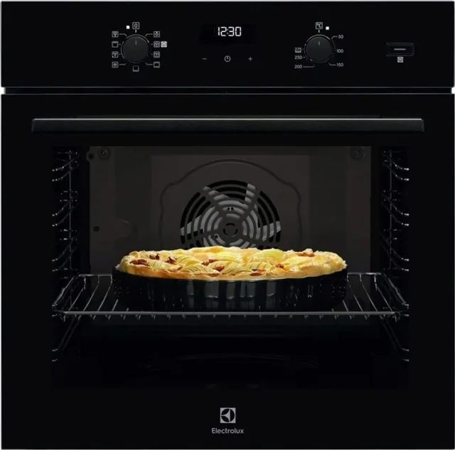 Electrolux 600 SteamBake cepeškrāsns, iebūv., 72l, melna