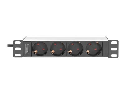 10” Socket Strip with Aluminum Profile, 4-way safety sockets, DN-95418