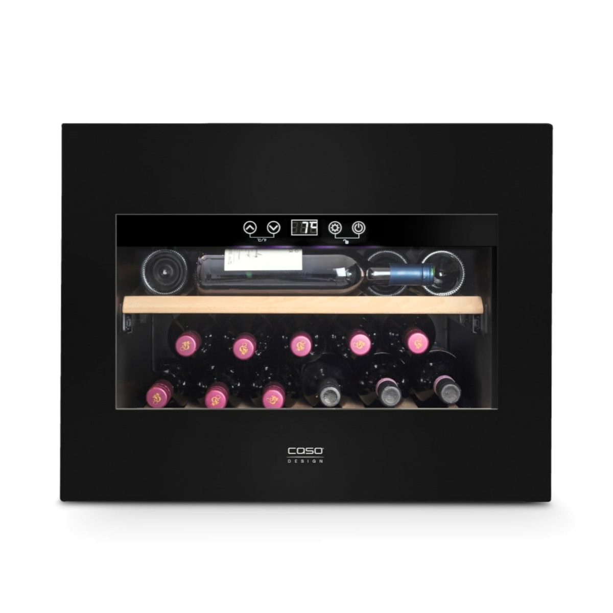 Wine Cooler, WineDeluxe E 18, Energy efficiency class G, Built-in, Bottles capacity 18 bottles, Cooling type Compressor technology, Black
