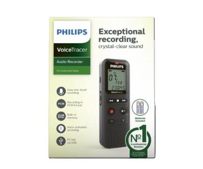PHILIPS diktafons, 8GB, melns