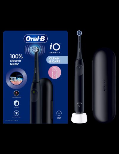 Oral-B Electric Toothbrush with Pressure sensor, iO2, Rechargeable, For adults, Number of brush heads included 1, Number of teeth brushing modes 3, Black
