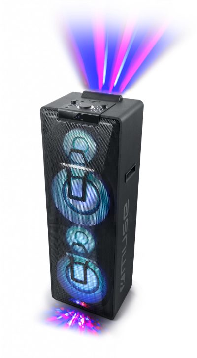 Party Box Double Bluetooth CD Speaker, M-1990 DJ, 1000 W, Bluetooth, Wireless connection, Portable, Black