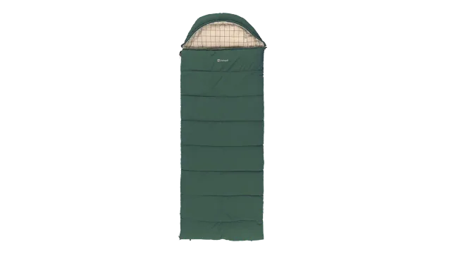 Outwell Camper Prime Green | Sleeping Bag | 235 x 90 cm | -15 to 5 °C | Right Zipper