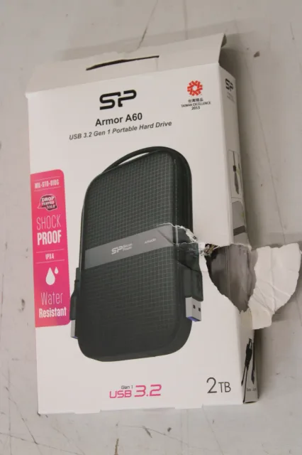 SALE OUT. Silicon Power HDD A60 | 2000 GB | 2.5 " | USB 3.2 Gen 1 | Black | DAMAGED PACKAGING