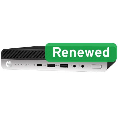 HP Renewed Grade B, EliteDesk 800 G4, Intel Core i5, i5-8500T, 8 GB, SSD, 256 GB, Intel UHD Graphics 630, Windows 11 Pro