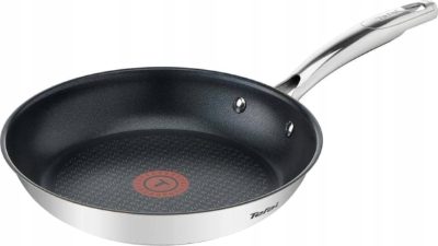 TEFAL Pan, G7320434 Duetto+, Frying, Diameter 24 cm, Suitable for induction hob, Fixed handle, Black/Silver